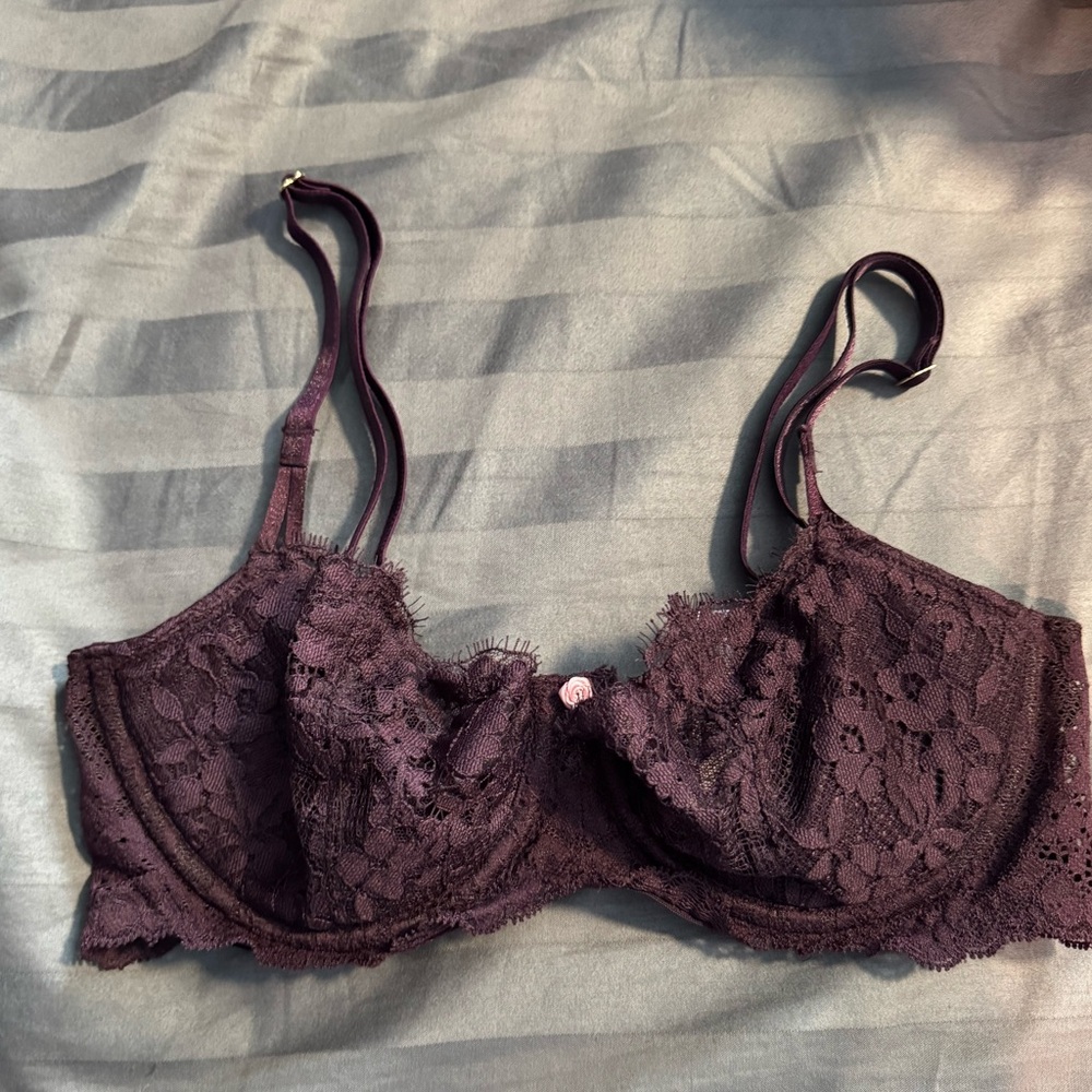 Dream Angels Wicked Unlined Lace Balconette Bra 32D - Picture 4 of 7